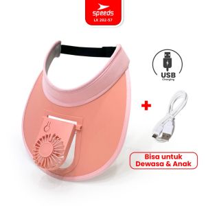 Speeds Topi Kipas Angin USB Portable Mini Fan Hat Topi Anti Panas 202-57