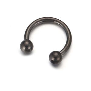 REEBO Punk Fashion Stud Earrings Ball Stainless Steel 1 Pcs Circular Nose Rings Lip Rings Body Piercing Jewelry
