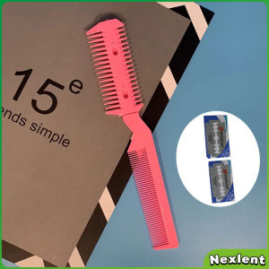 Nexlent Trimmer Comb Hair Razor Comb Professional Styling Tool with 2 Blades