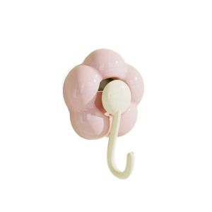KANNERT Nhựa Móc cốc hút Không đục lỗ Hình hoa Móc treo khăn Sáng Tạo Chịu lực Móc treo chân không Cho nhà bếp