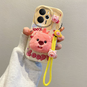 Phone Case Realme 14T Realme 14 5G Classic Cute 3D Summer Macaron Cartoon Casing Shockproof Silicone Soft Back Cover with Doll Lanyard