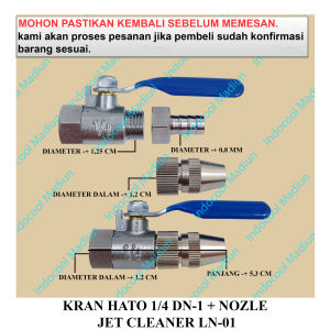 PAKET KRAN COMPRESOR HATO + NOZLE / PROMO / KRAN HATO 1/4 DN-1 + NOZLE JET CLEANER LN-01