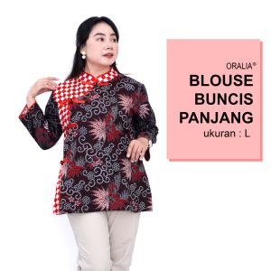 Atasan Batik Jumbo Blouse Big Size Wanita