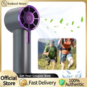 Outdoor and Indoor Portable Turbo Fan with 100 Gear Wind Handheld Design Adjustable Speed Lightweight Cooling Device
