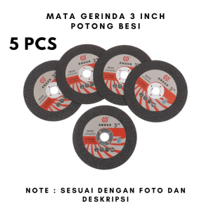 Mata Gerinda Pemotong Besi 5 pcs Roda Angle Mata Cutting Wheel Besi 3 Inch Batu Potong Besi 75mm