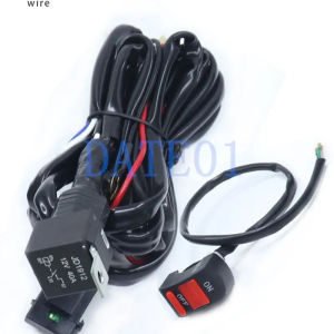 ชุดสวิตช์ไฟ LED สำหรับรถยนต์ DIY ชุดสายไฟไฟหน้าสองดวง 12v/24v 40A