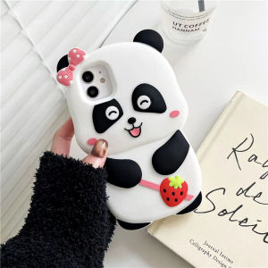 Cartoon Lovely panda Phone Case for iPhone 13 Pro Max 12 Pro Max 11 Pro Max 6 6s Plus 7 Plus 8 Plus SE 2020 Soft Silicone Phone Back Cover for iPhone X XR XS Max Back Shell