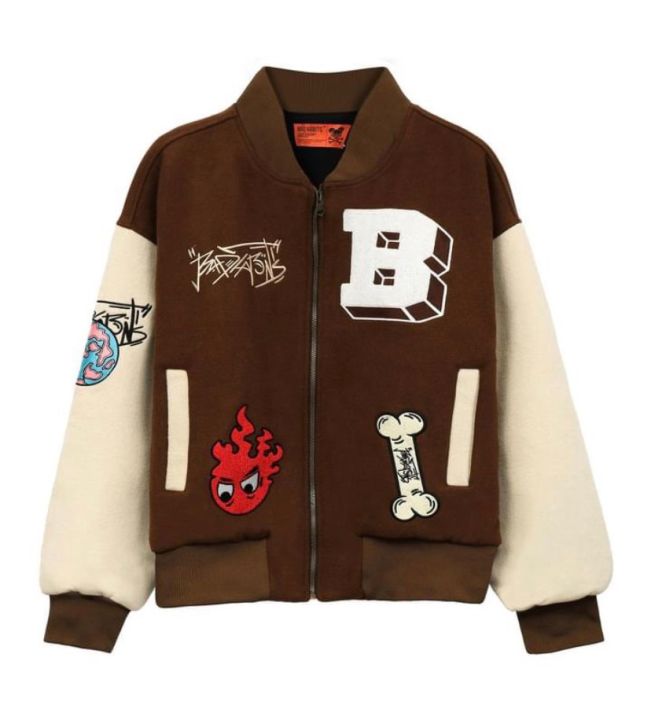 Áo Khoác Bomber Nam Nữ Babhabits Kiểu Dây Kéo Chất Nỉ PE Logo In Trước ...