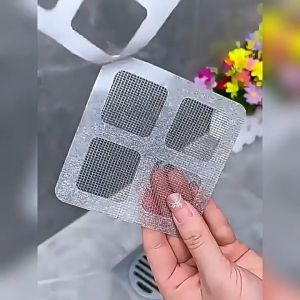 Self‑Adhesive Disposable Floor Drain Mesh Filter Net Hair Catcher Anti‑Bug Strainer Bathroom Toilet Sewer Drain Cover