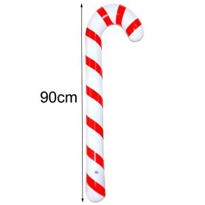 90cm Merry Christmas Lollipop Balloons Big Red Green Candy Cane Inflatable Balloons Christmas Tree Xmas Wedding Decoration Party Supplies