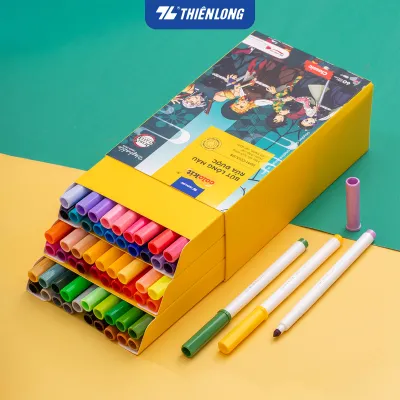 Hộp Bút Lông 48/60 Màu Thiên Long Fiber Pen Washable - Phiên bản Demon Slayer