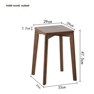 THEOMNIDESK 30/45CM Nordic Style Dressing Stool Wooden Stackable Party Dining Chair Modern Leisure Bar Stool Kid Writing Bench