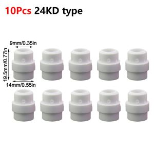 CHUAN 10Pcs 24KD 36KD Bộ khuếch tán khí hàn gốm sứ 350A 500A Gốm sứ Alumina Bộ chia dòng điện bằng gốm Chống ăn mòn Vòi phun gốm alumina cho mỏ hàn MIG CO2