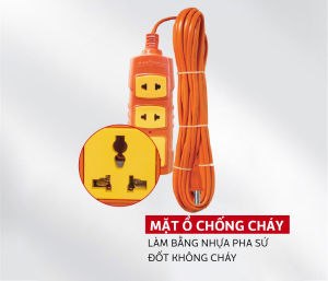 <SOPOKA> Ổ cắm điện ổ điện SOPOKA T3000W công suất lớn siêu chịu tải MÀU CAM.