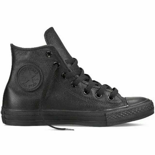 All black 2024 leather chucks