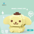 Kawaii Mini Buil Small Particle Building Blocks Cartoon Doll Cinnamon Dog Kuromi Ornaments Education. 