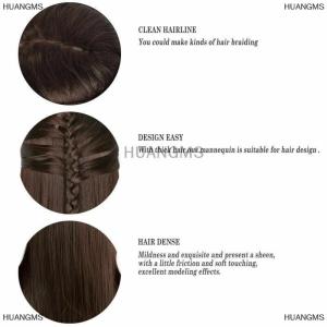 [COD] HUANGMS ตุ๊กตาช่างทำผมคนผมจริงสำหรับฝึกตัดผม