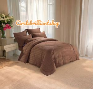 Cadar Hotel Cotton Premium Quality Fitted Sheet Set with Comforter - Queen/King Size - Soft Washable Fabric