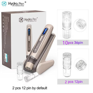 Hydra bút H5 EMS microneedling bút với 2 cái 12 pin Cartridge 4-cực EMS tự động Huyết thanh Applicator mặt chăm sóc làm đẹp da