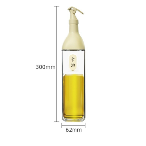 500ml Nordic Condiments Seasoning Glass Bottle Oil Leak Proof Soy Sauce Vinegar Sesame Oil 4pcs