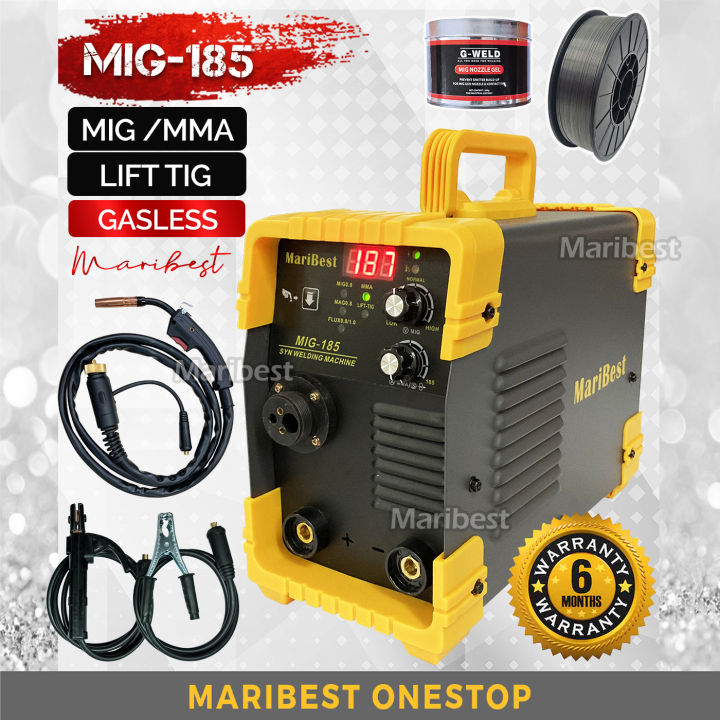 MARIBEST MIG-185 Professional MIG & MMA & LIFT TIG Gasless Welding ...