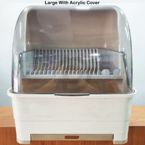 High Quality Single and Dual Layer Dish Drainer with Drip Tray and Cover Dish Carrier Dish Rack
