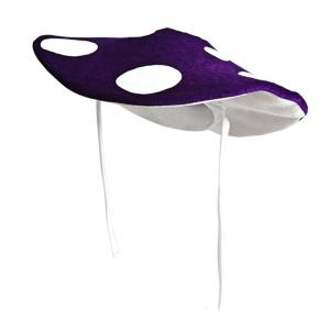 Lovely Mushroom Hat With Adjustable Neckties Soft Polyester Costume Accessory Headwear For RolePlay Halloween Party