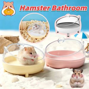 Hamster Sand Bath Box Bathtub Splash-proof Transparent Small Pet Bathroom Pet Potty Toilet