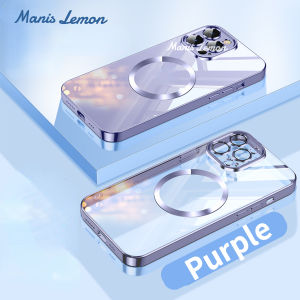 Manis Lemon อโนไดซ์ Magnetic Case for iPhone 17 16 15 14 13 12 11 Pro Max Air Plus แรงดึงดูดแม่เหล็ก โปร่งใส เคส สำหรับ ไอโฟน ซองใส่โทรศัพท์