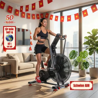 Xe Đạp Tập Airbike Schwinn Airdyne AD8i Công Nghệ Kháng Lực Gió Tải Trọng 160kg