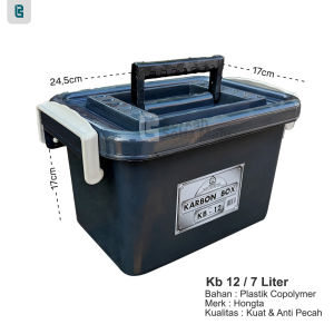 Container Box Plastik - 10 Liter Kotak Penyimpanan Barang Handle Murah Berkualitas 15 L