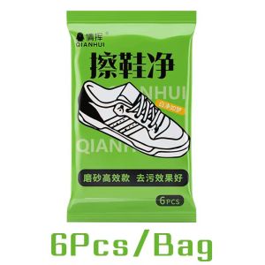 [✅SG Ready Stock] Shoe Cleaning Wipes 6pcs - Disposable Sneaker Cleaner Wipes for White Shoes Stain Remover for Sneaker
