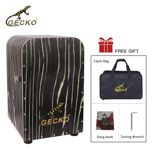 GECKO Cajon Box Drum with Snare and Bass Tone for Acoustic Music Play with Your Hands 1-Year Warranty (GL40W)