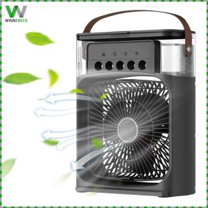 3 Speed USB Stand Fan with Mist Spray for Indoor Outdoor Cooling Adjustable and Portable Air Circulator