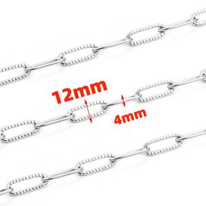 Stainless Steel Cable Chain For Jewelry Making Accessories Cross Link Necklace DIY Oval Bracelet Handmade Supplies