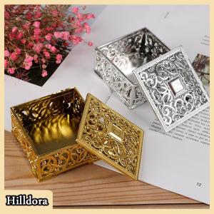 [Hilldora] Plastic Treasure Trinket Box Square Candy Box Treasure Chest Wedding Favor Box