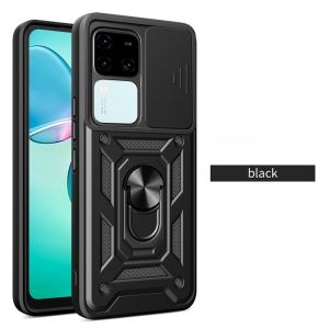 Armor Slide Camera Funda For Vivo V30 Pro 5G Case c Ring Stand Cover For Vivo V30E V 30 e VivoV30 V30Pro 5G Protect Coque