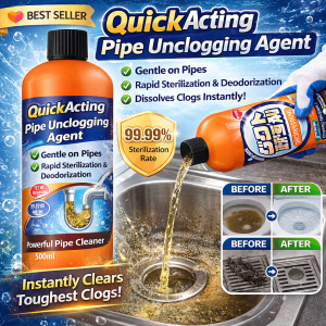 Fast Acting Drain Cleaner Pipe Clog Remover Powerful Dissolve Gel Hair Grease Removal for Sink Bath Shower Toilet