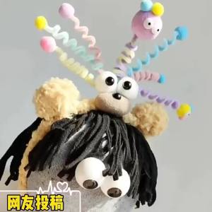 Birthday hairband funny atmosphere hairband girl cartoon headband childrens plush happy swing spring headband
