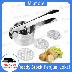 Mi.more Potato Mashers Riceers 3 in 1 Cetakan Presser Penghancur Pelumat Kentang Stainless Steel Pressure Mud Puree Sayur Fruit Press Maker Garlic Presser Juicer Pemeras Bayar di tempat