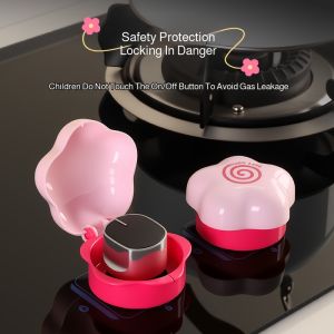 ฝาครอบป้องกันสวิตช์เตาแก๊ส ป้องกันการชนโดยไม่ได้ตั้งใจ ลูกบิดฝาครอบป้องกัน สไตล์ที่เป็นเอกลักษณ์