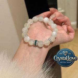 Moonstone Good Luck Bracelet：Brightens Skin & Enhances Elegance | Powerful Energy Good Luck Health CrystalHappinessFashion BraceletPerfect for Gifts or personal usModern Oriental Style for a Touch of Luxury 显白显气质戴上贵气
