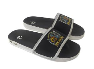 Agnia - Motif KANG MANCING Pvc Sol Putih - Sandal Slop Pria Kekinian / Sandal Pria Distro Terbaru