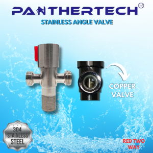 PANTHERTECH STAINLESS STEEL 304 ANGLE VALVE WITH CUPPER VALVE SINGLE/TWO WAY 12PCS/30PCS BLUE/RED