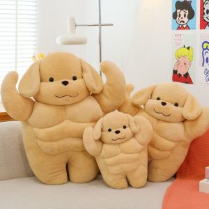 YANZA Cute Muscle Dog Plush Toy Creative Cartoon Poodle Dog Plush Pillow Hug Toy Soft Muscle Dog Doll Kids Gifts