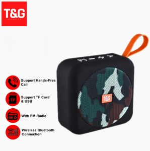 T&G TG-505 Bluetooth V5.0 Portable Subwoofer Stereo Speaker support TF Card USB and FM Radio Function