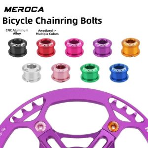 WILLUCK 5pcs M8 Bu lông đĩa đơn Hợp nhôm Nhiều màu sắc Bu lông đĩa xích bộ giò dĩa xe đạp 65mm Ốc vít màu đỏ đen xanh dương và vàng. dành cho xe đạp địa hình và xe đạp đường trường.