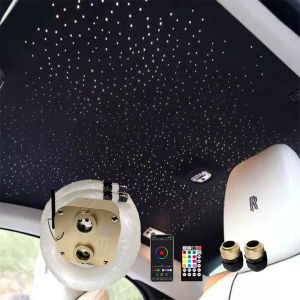 engine RF control Optic Cable Starry Effect Ceiling Double Heads Lights lamp Key Optic Lighting Smart APP Twinkle Fiber Light