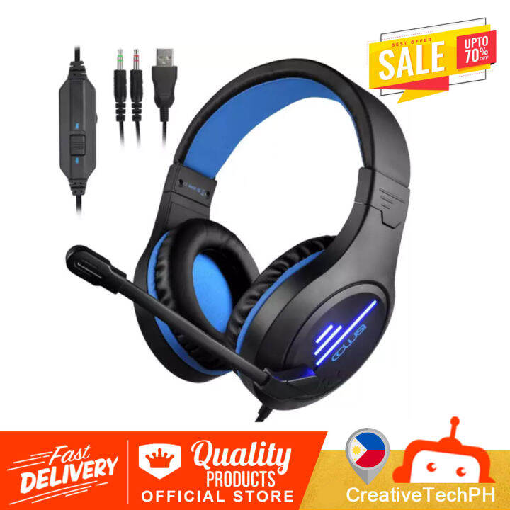 COLUSI Super Lightweight Gaming Headset With Mic & LED Light (Original ...