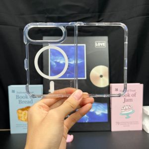 Magnetic Case For iPhone Duo Fold Transparent Camera Protection Ultra-Thin CA1001
